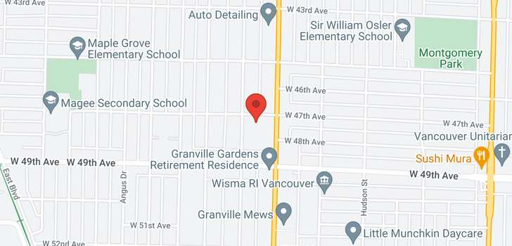 map of 1576 W 47TH AVENUE